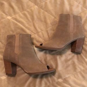 Toms peep toe booties